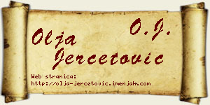 Olja Jerčetović vizit kartica